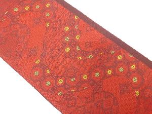 道長取りに花蜀江文織り出し　名古屋帯